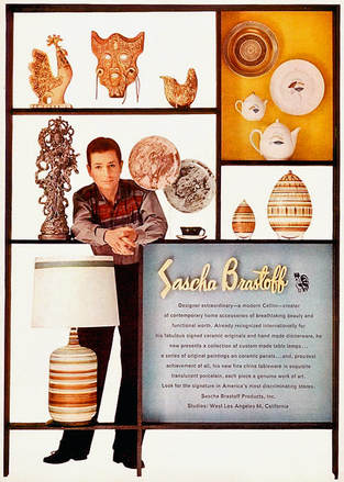 Sascha Brastoff  Billy Blue Eye Pottery & Paintings