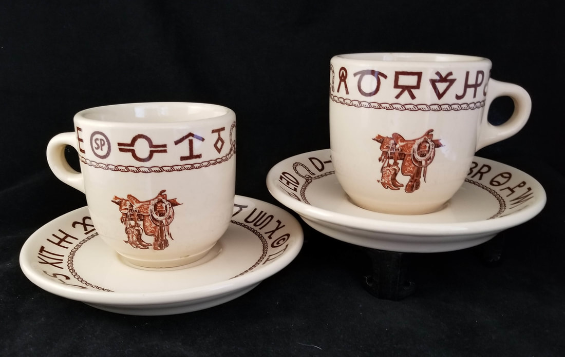 Westward Ho Rodeo Coffee Cup and Saucer 